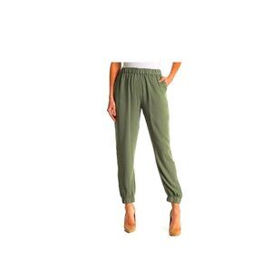 14th &‎ Union Womens Capri Pants Green Pockets Pull On Plus Size 1X